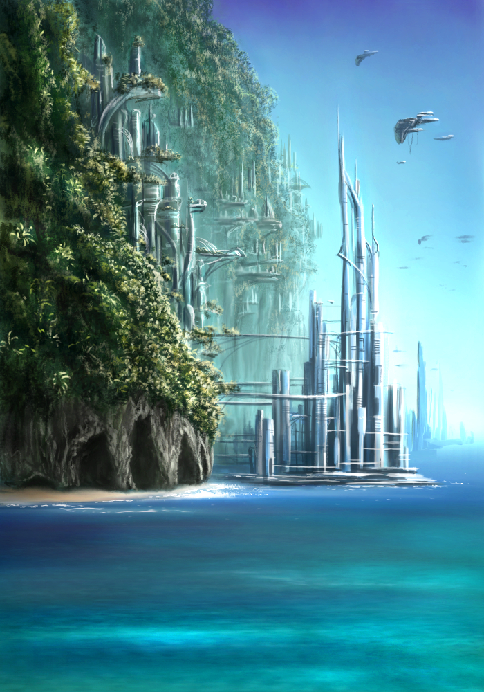 Happy woman hiker in a misty forest